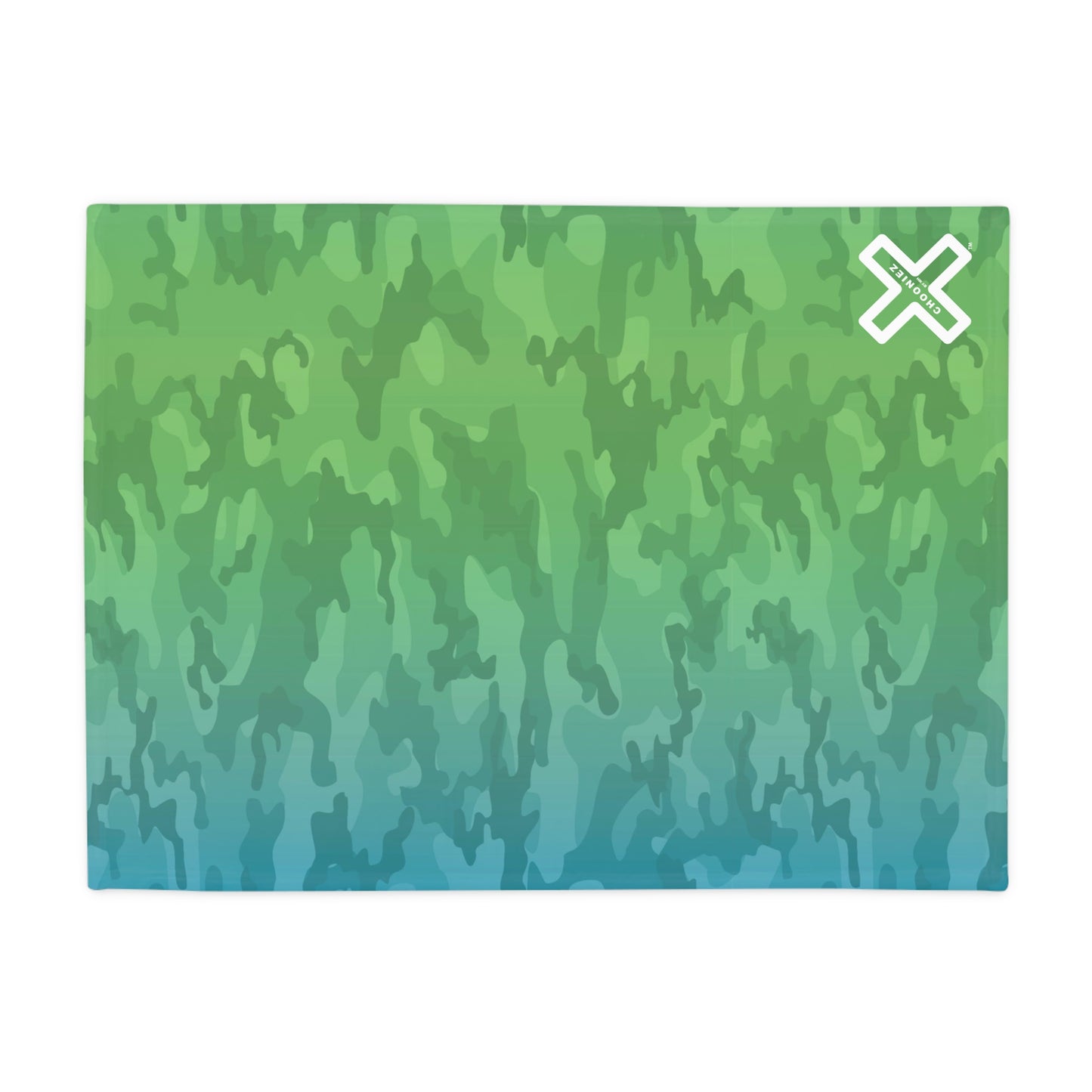 Ombre Green Camo Plush Fleece Blanket -