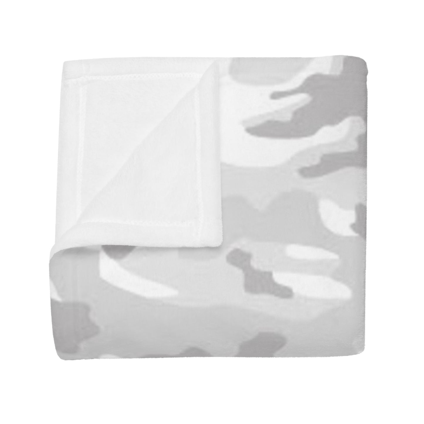 Snow Camo Plush Fleece Blanket -