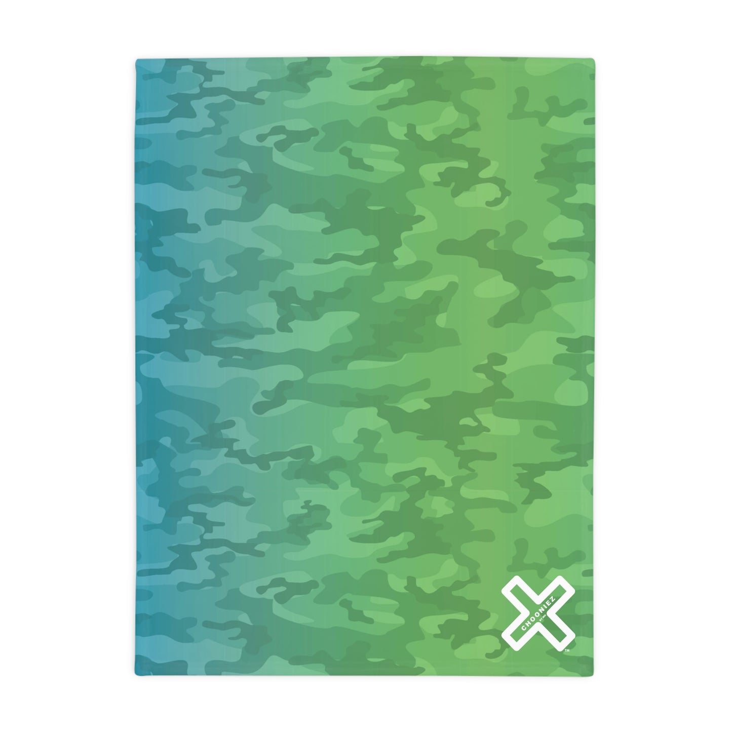 Ombre Green Camo Plush Fleece Blanket -