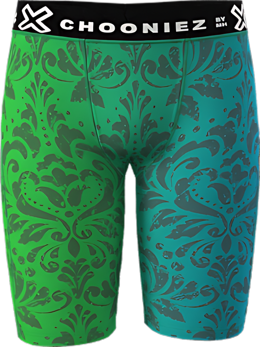 Green Damask Boxer Everyday Brief