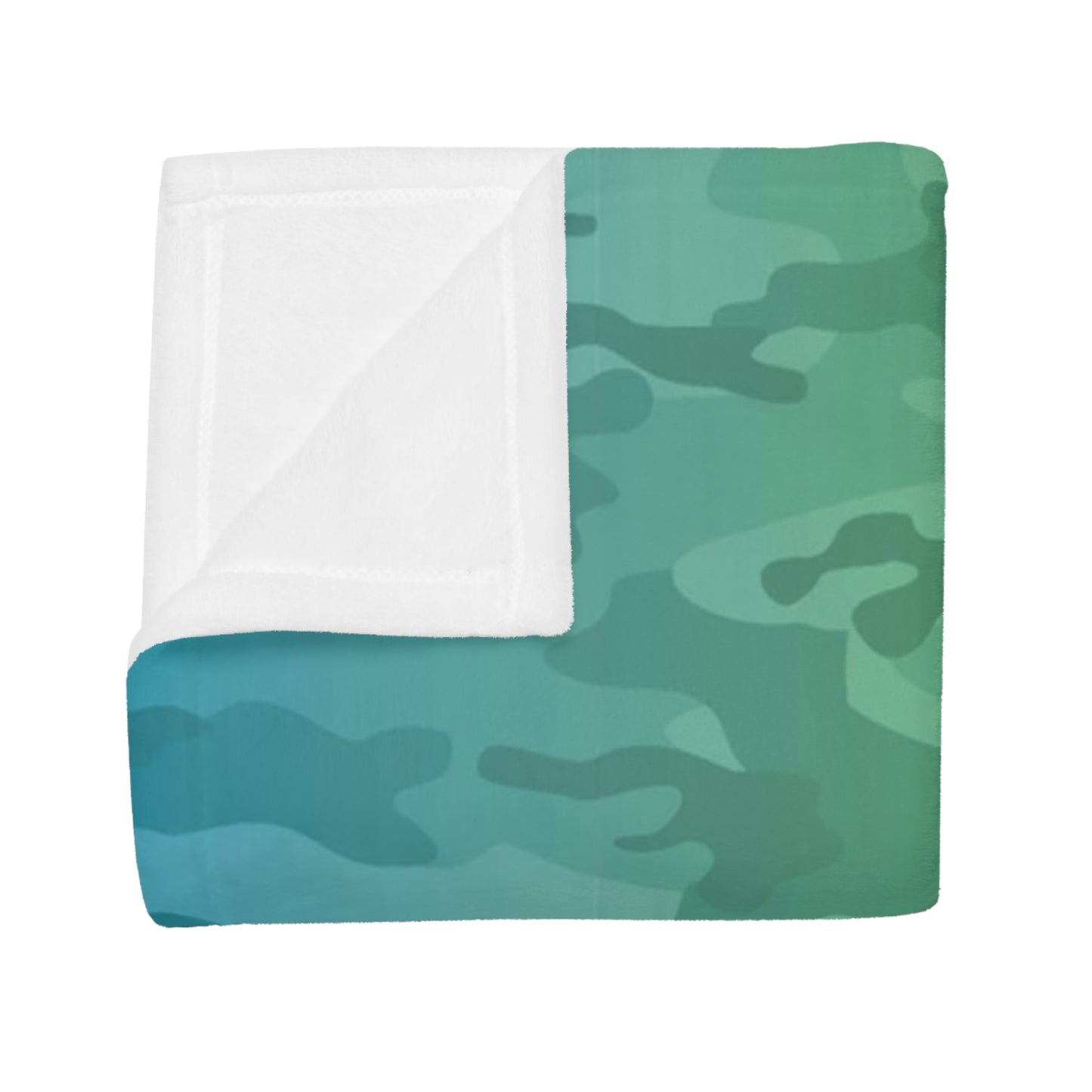 Ombre Green Camo Plush Fleece Blanket -