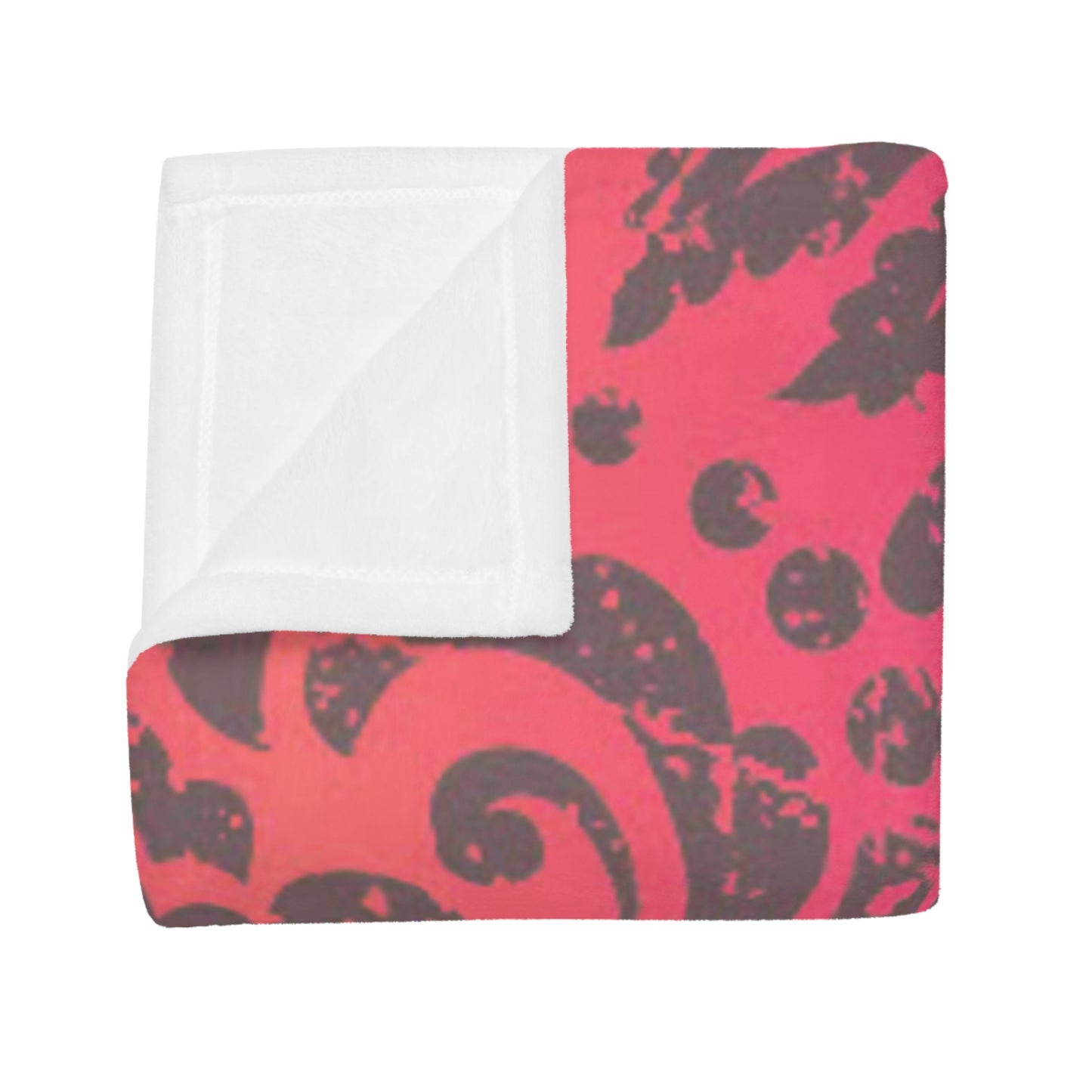 Ombre Damask Plush Fleece Blanket - Pink